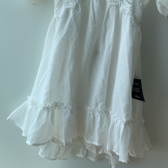 Lulus Daylight Darling Lace Trim Dress White Size Small - Picture 9 of 9